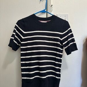 Tommy Hilfiger Black and White Short Sleeve Tee